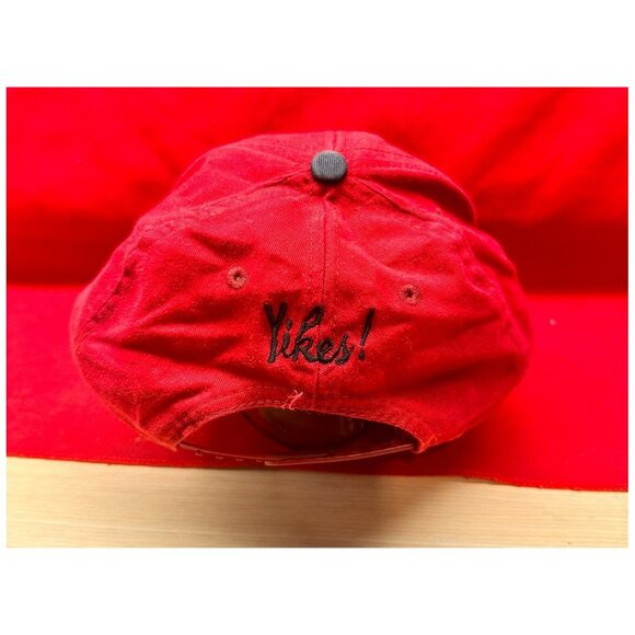 Goldschlager "Yikes!" Cap Red Fabric Adult Men's One Size Snap Adjustable - Picture 2 of 4